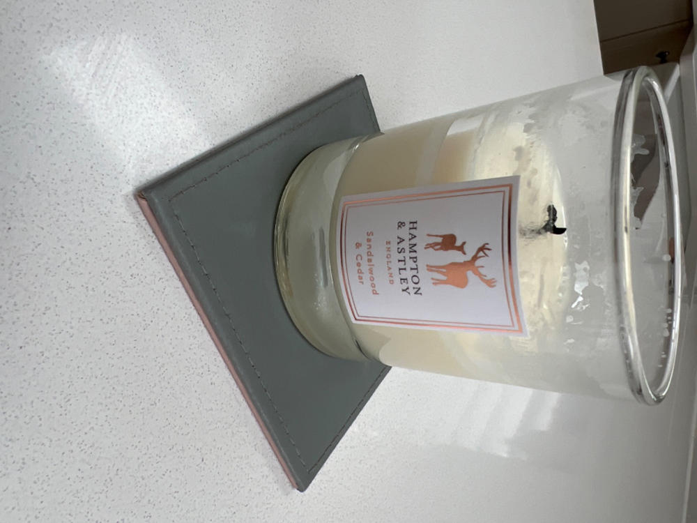 Luxury Scented Large Candle 235g, Sandalwood and Cedar - Customer Photo From Karen H.