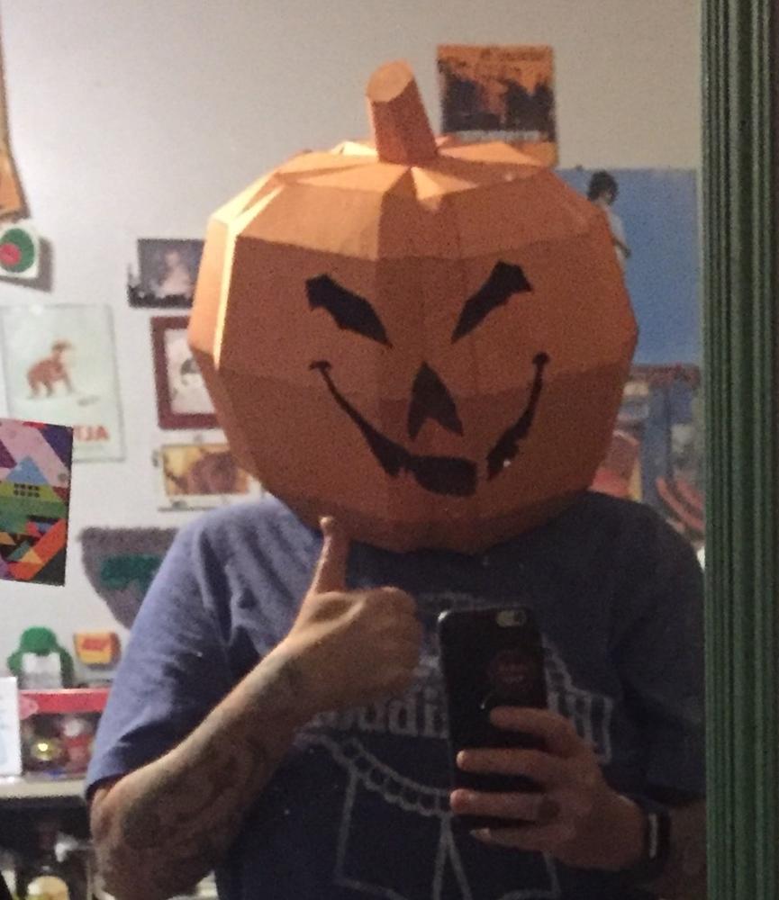 Pumpkin Mask - Customer Photo From Tara F.
