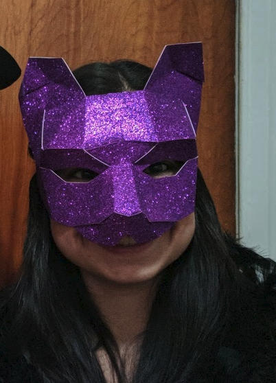 Cat Half Mask - Customer Photo From Elisa J.