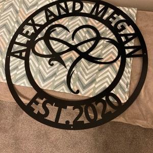 Personalized Infinity Heart Metal Sign - Customer Photo From Lynette Altenwerth