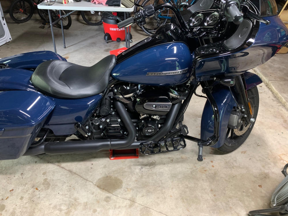 Green-L Black Airflow Rider Driver Floorboard Fit For Harley Touring Street Glide CVO Road King Limited FLHTKSE 2014-2020 CVO Softail 1986-2017 Freewheeler FLRT 2015-2020