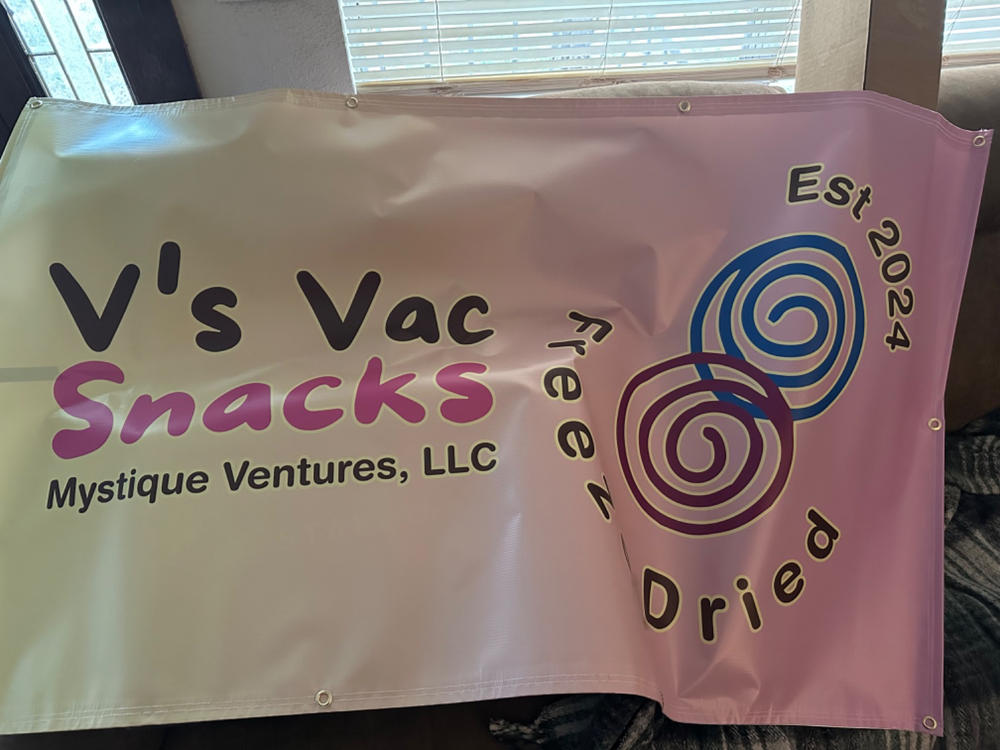 Custom Vinyl Banner - Customer Photo From Vickie Watts