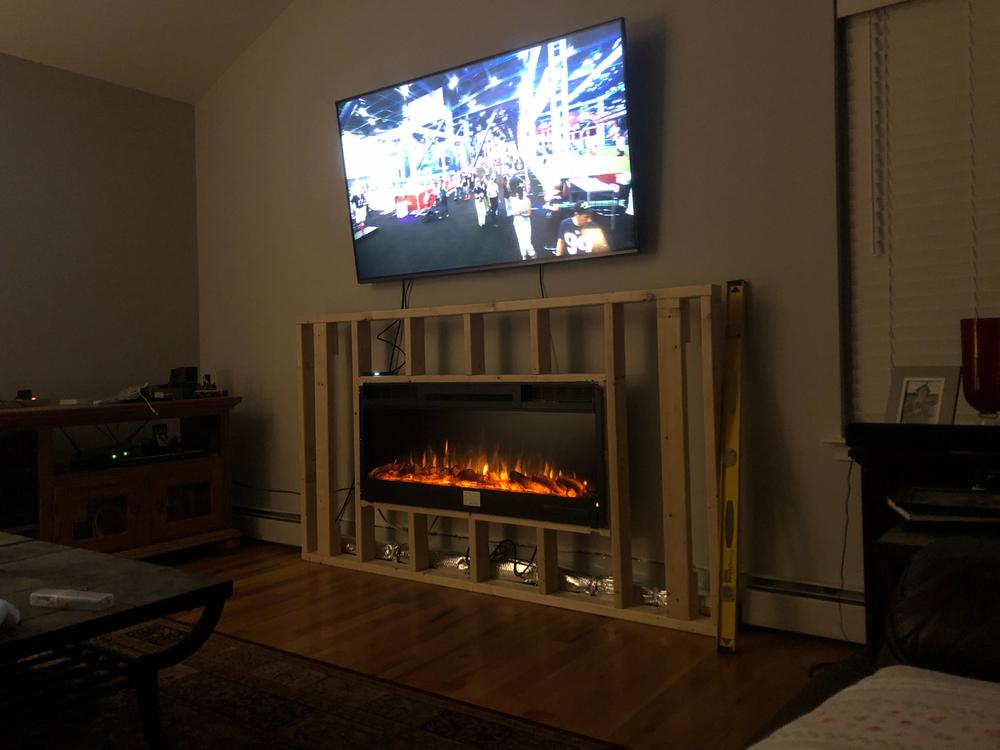 The Sideline 45 Inch Recessed Smart Electric Fireplace 80025 - Customer Photo From Ben