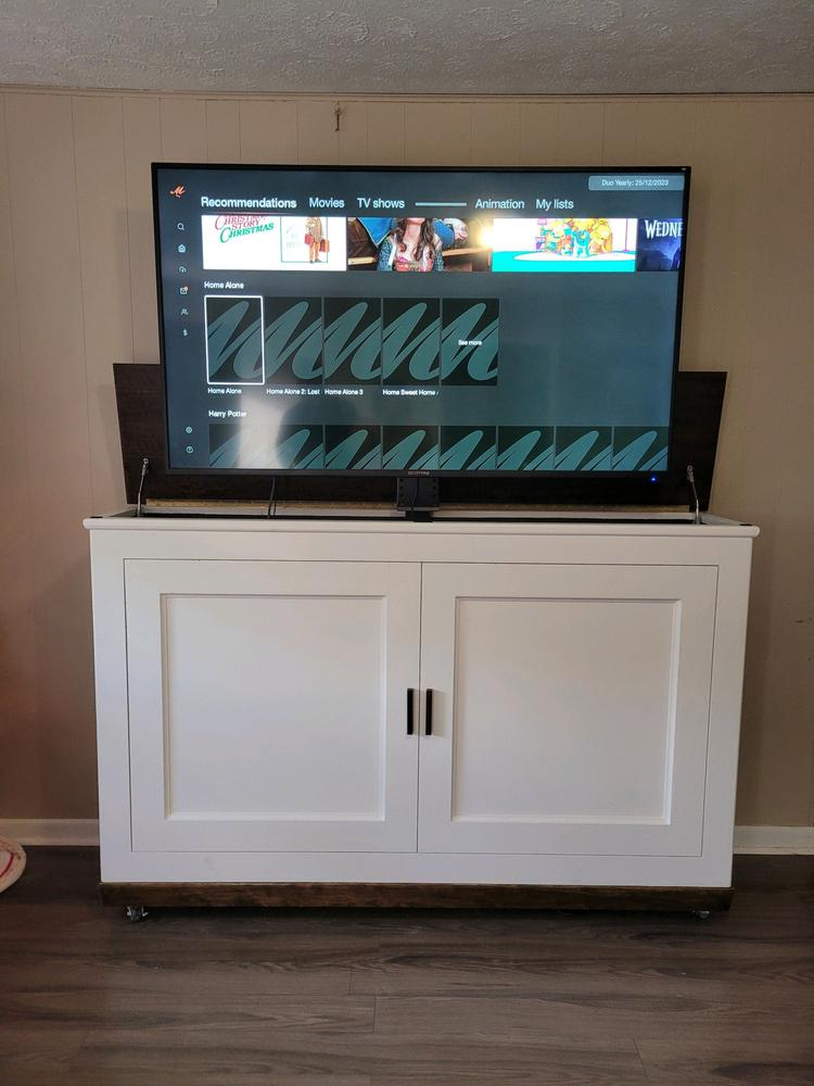 SRV Smart Wifi 33900 Pro TV Lift Mechanism for 70 Inch Flat screen TVs - Alexa® & Google Home® Compatible - Customer Photo From Rob Parsons