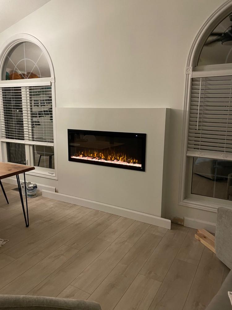 Sideline Elite 50 Inch Recessed Smart Electric Fireplace 80036 - Customer Photo From Jordan Daye