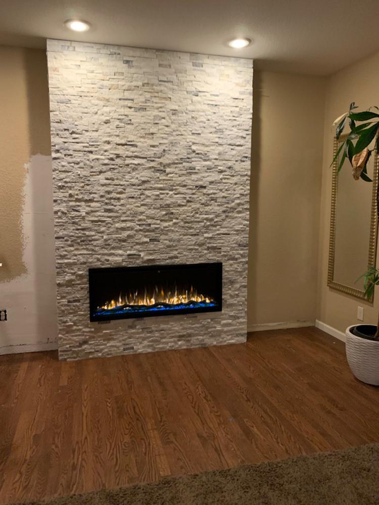 Sideline Elite 50 Inch Recessed Smart Electric Fireplace 80036 - Customer Photo From Terrie Spells