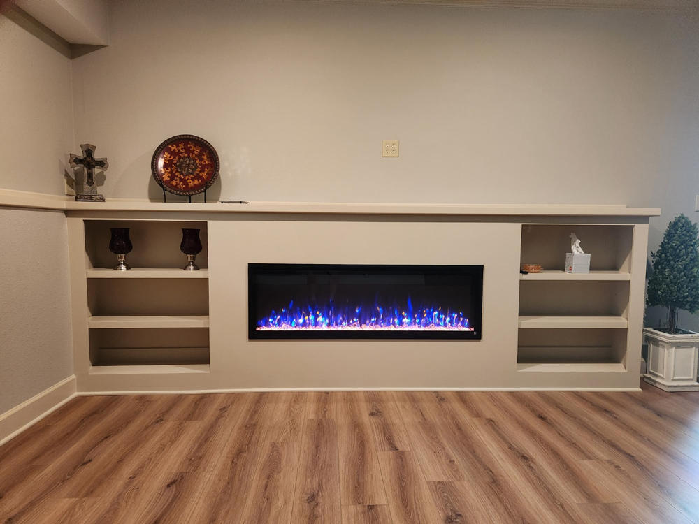 Sideline Elite Smart 80037 60 Inch WiFi-Enabled Recessed Electric Fireplace (Alexa/Google Compatible) - Customer Photo From Randy Pittman