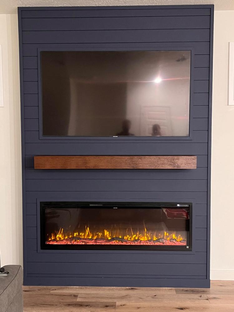 Sideline Elite 60 Inch Recessed Smart Electric Fireplace 80037 - Customer Photo From George Elsasser