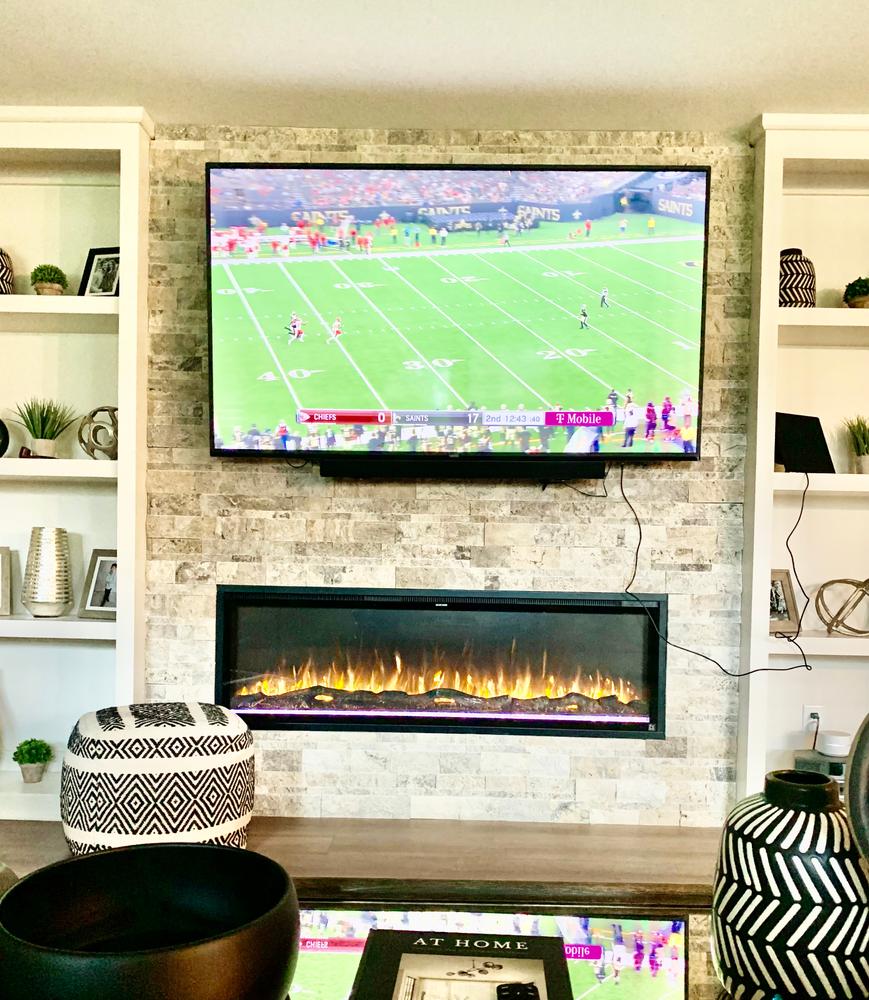 Sideline Elite 60 Inch Recessed Smart Electric Fireplace 80037 - Customer Photo From Decker 