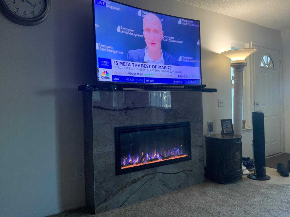 Sideline Elite 42 Inch Recessed Smart Electric Fireplace 80042 - Customer Photo From Lawrence Stadelmann