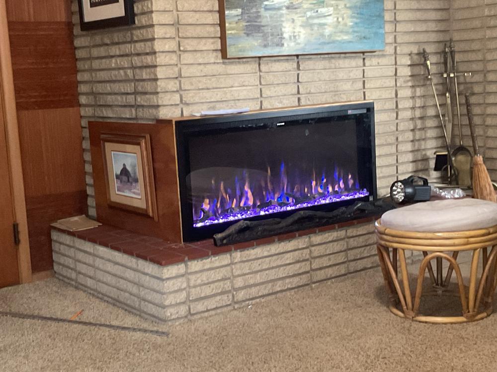 Sideline Elite 42 inch Recessed Smart Electric Fireplace 80042 - Customer Photo From Neal Van Eck