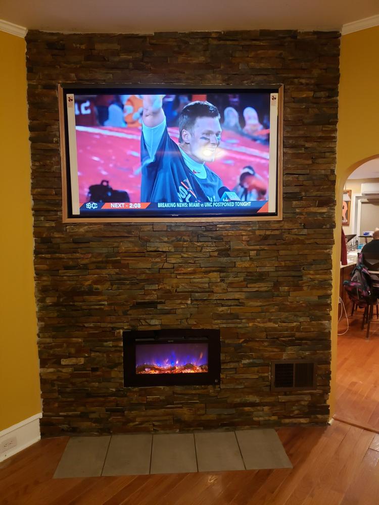 The Sideline 28 Inch Recessed Electric Fireplace 80028 - Customer Photo From Daniel Woodlin