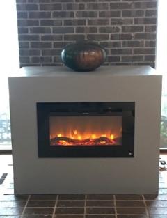 The Sideline 28 Inch Recessed Electric Fireplace 80028 - Customer Photo From Suzan Anson