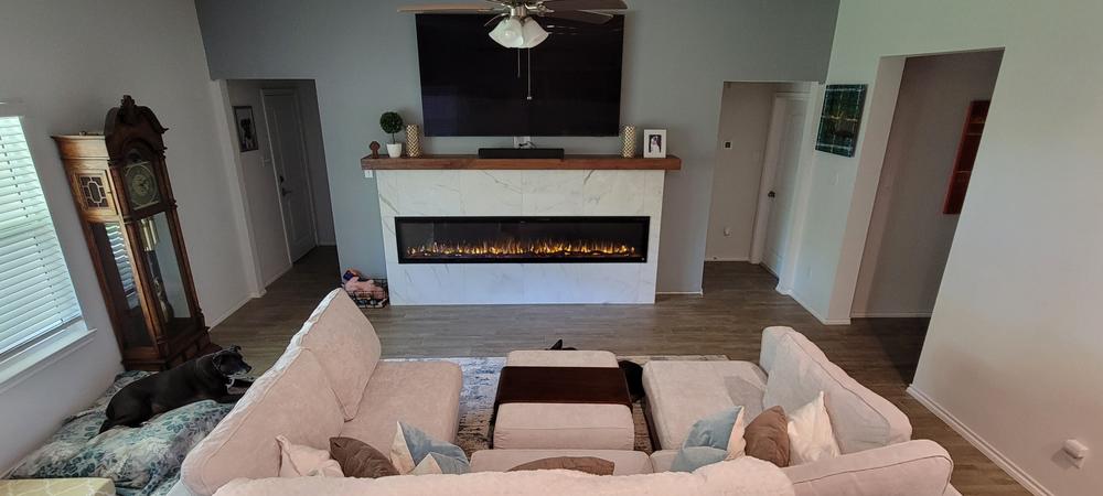 Sideline Elite 100 inch Recessed Smart Electric Fireplace 80044 - Customer Photo From Josh 