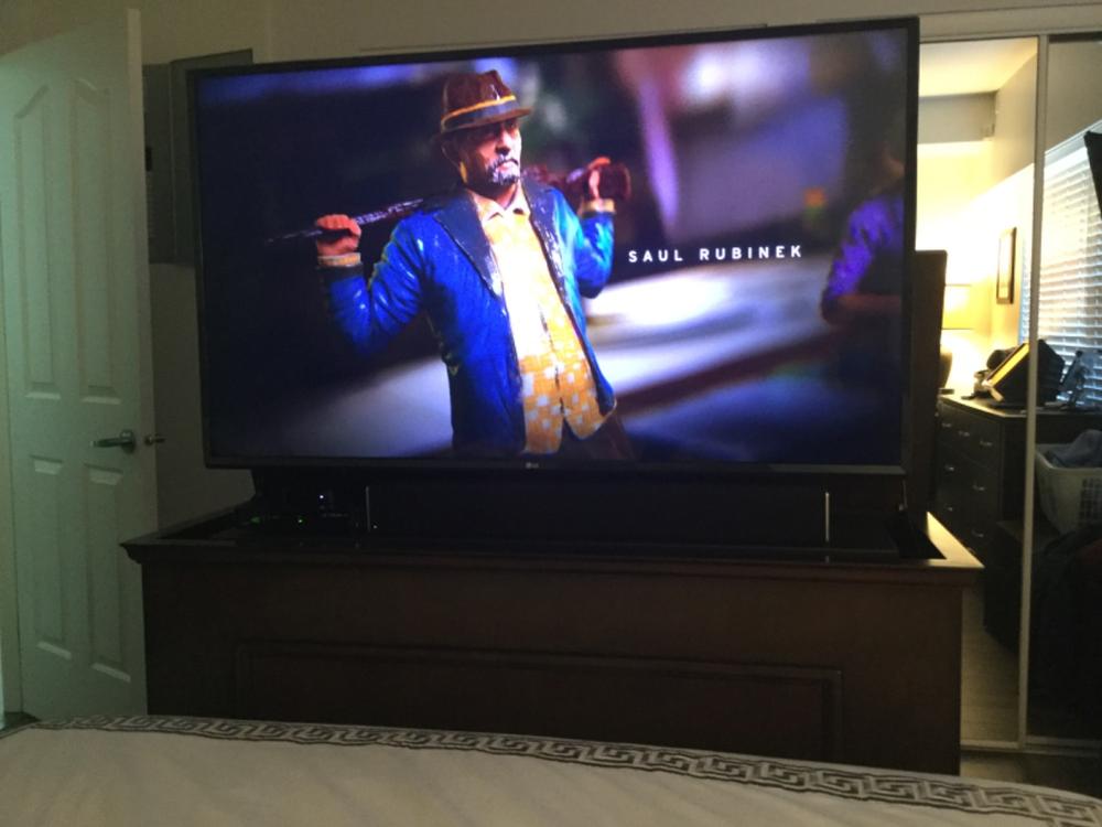 The Elevate 72008 Espresso TV Lift Cabinet for 50 Inch Flat screen TVs - Customer Photo From David Willson