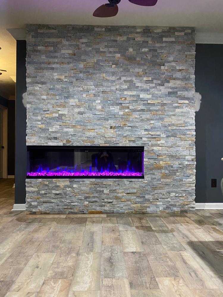Sideline Infinity 60 inch 3 Sided Recessed Smart Electric Fireplace 80046 - Customer Photo From Carrie Damaska