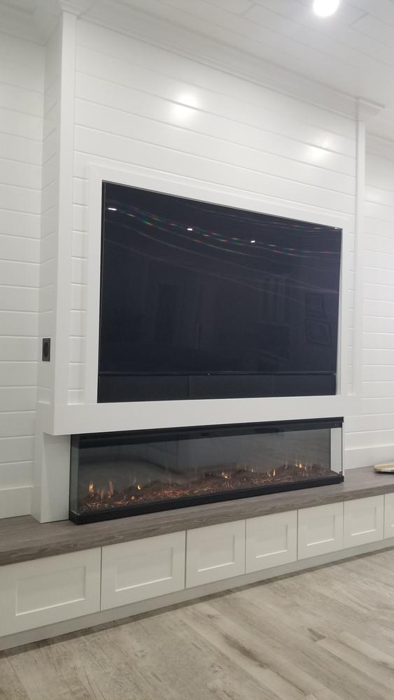 Sideline Infinity 72 inch 3 Sided Recessed Smart Electric Fireplace 80051 - Customer Photo From Steve