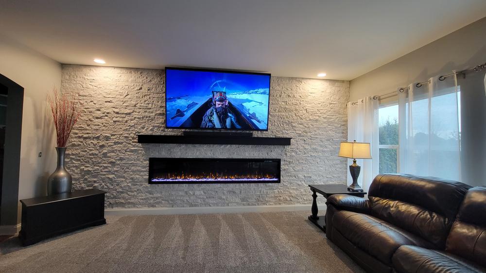 Sideline Elite 84 inch Recessed Smart Electric Fireplace 80050 - Customer Photo From James Diamond 