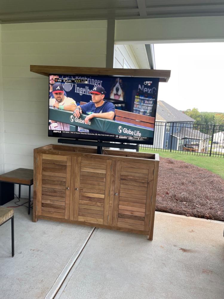 TechTeak® Outdoor Smart TV Lift Cabinet for TVs up to 65 inches - 70068 - Customer Photo From Brian Holdrich