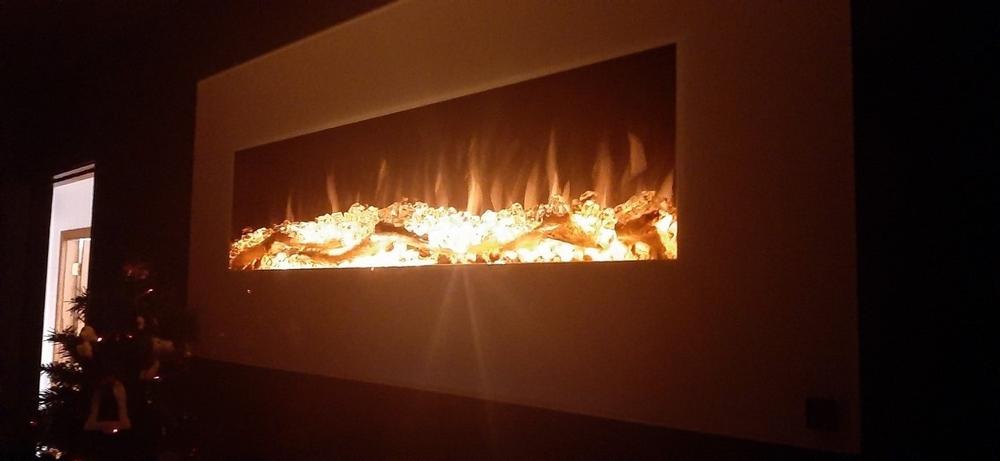 The Ivory 80002 50 Inch Wall Mounted Electric Fireplace - Customer Photo From steve miller
