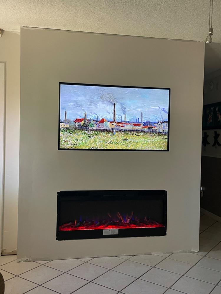 The Sideline 50 Inch Recessed Smart Electric Fireplace 80004 - Customer Photo From James Phillips