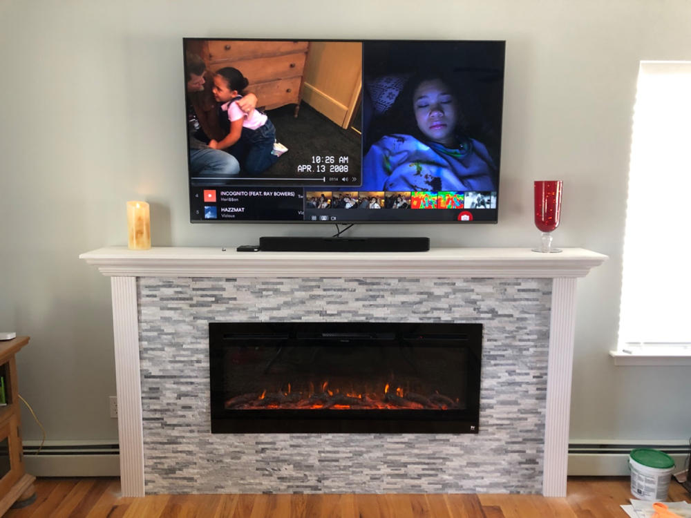 The Sideline 50 Inch Recessed Smart Electric Fireplace 80004 - Customer Photo From Ben King
