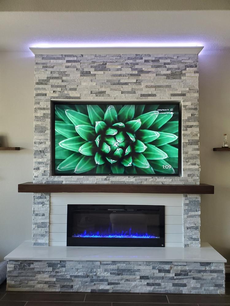 The Sideline 50 Inch Recessed Smart Electric Fireplace 80004 - Customer Photo From Yvonne Nollmann