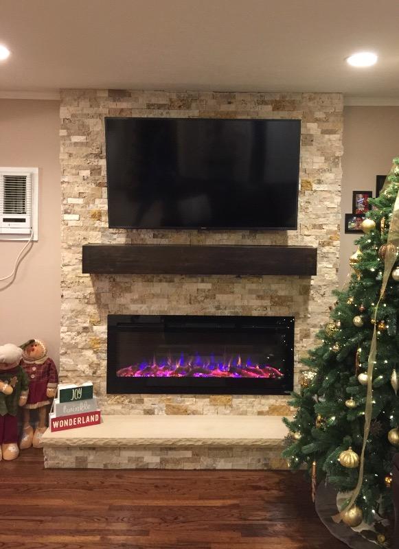 The Sideline 50 Inch Recessed Smart Electric Fireplace 80004 - Customer Photo From Christopher T.