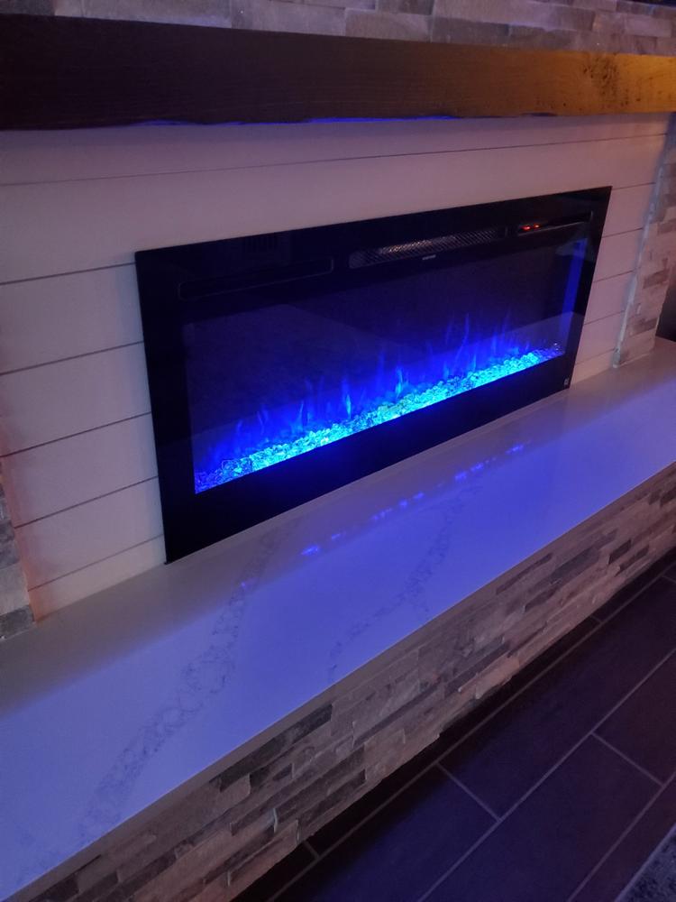 The Sideline 50 Inch Recessed Smart Electric Fireplace 80004 - Customer Photo From Yvonne Nollmann