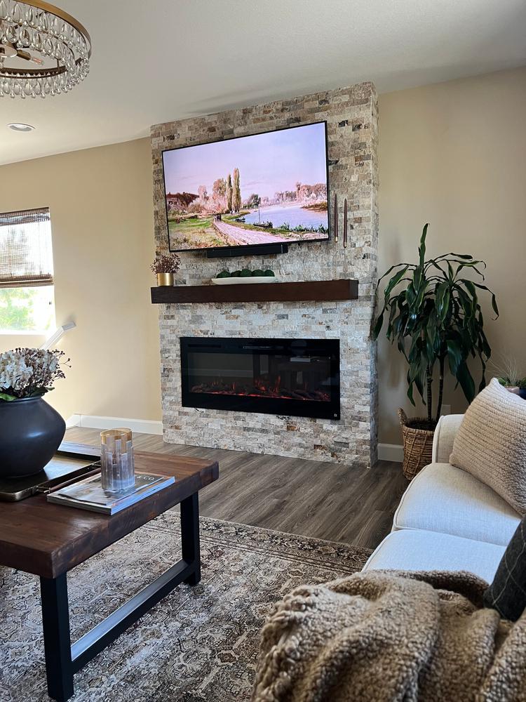 The Sideline 50 Inch Recessed Smart Electric Fireplace 80004 - Customer Photo From Natasha 