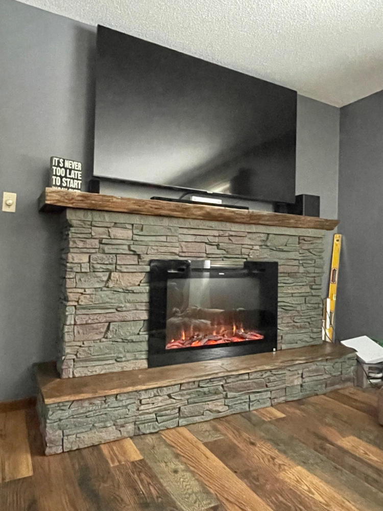The Forte 40 Inch Recessed Smart Electric Fireplace 80006 - Customer Photo From Krista Friese
