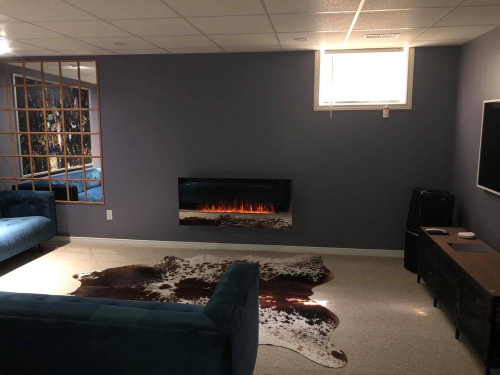 The Onyx Mirror Glass 80008 50 Inch Wall Mounted Electric Fireplace - Customer Photo From Lindi 