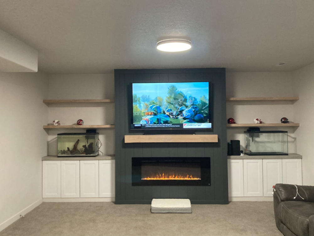 The Sideline 60 Inch Recessed Smart Electric Fireplace 80011 - Customer Photo From Nathan Barney