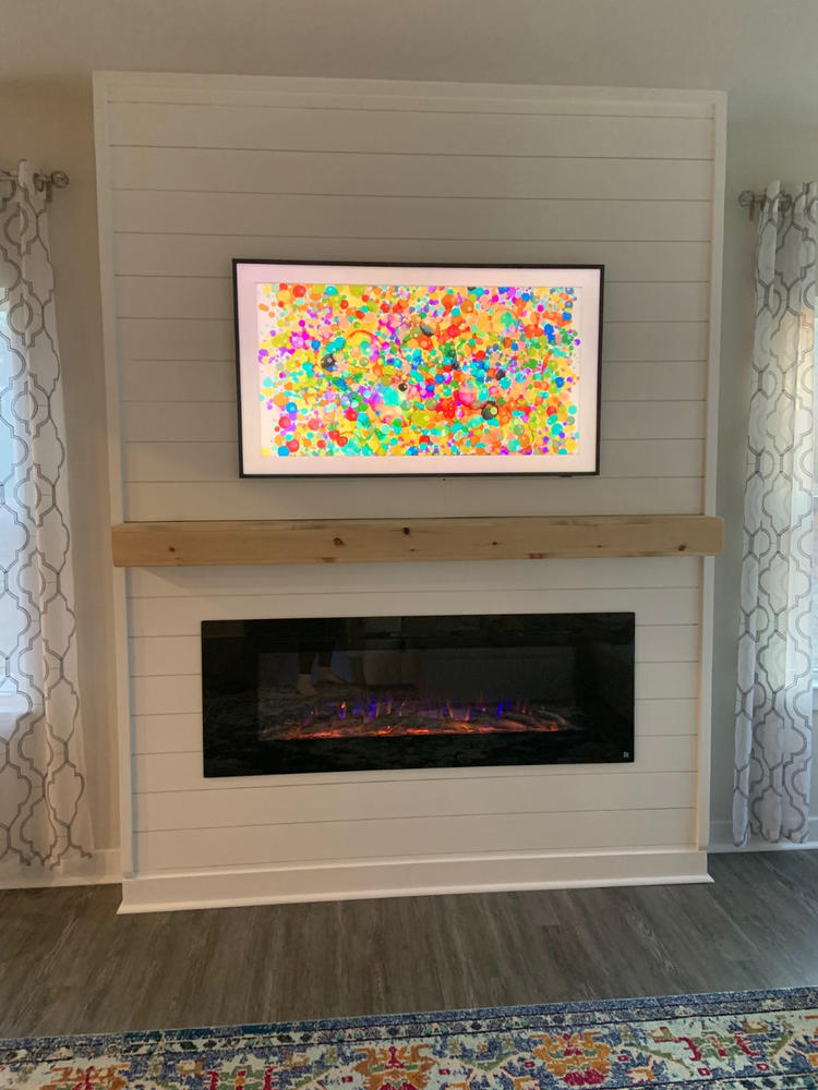 The Sideline 60 Inch Recessed Smart Electric Fireplace 80011 - Customer Photo From Jacqueline Mendoza