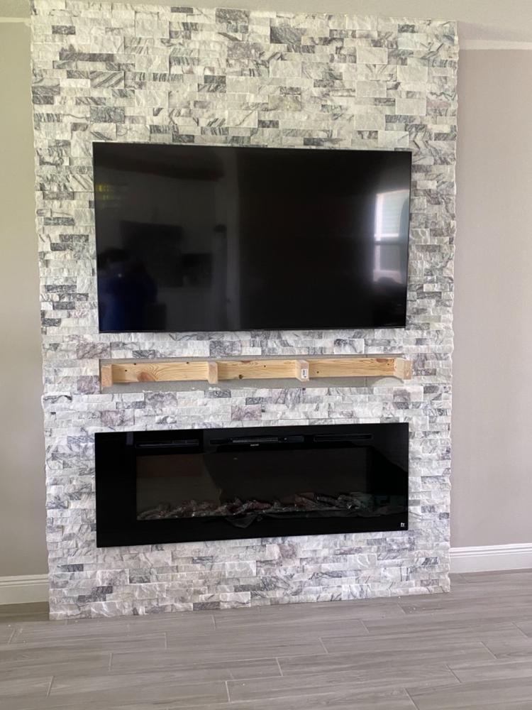 The Sideline 60 Inch Recessed Smart Electric Fireplace 80011 - Customer Photo From Sandra Lee