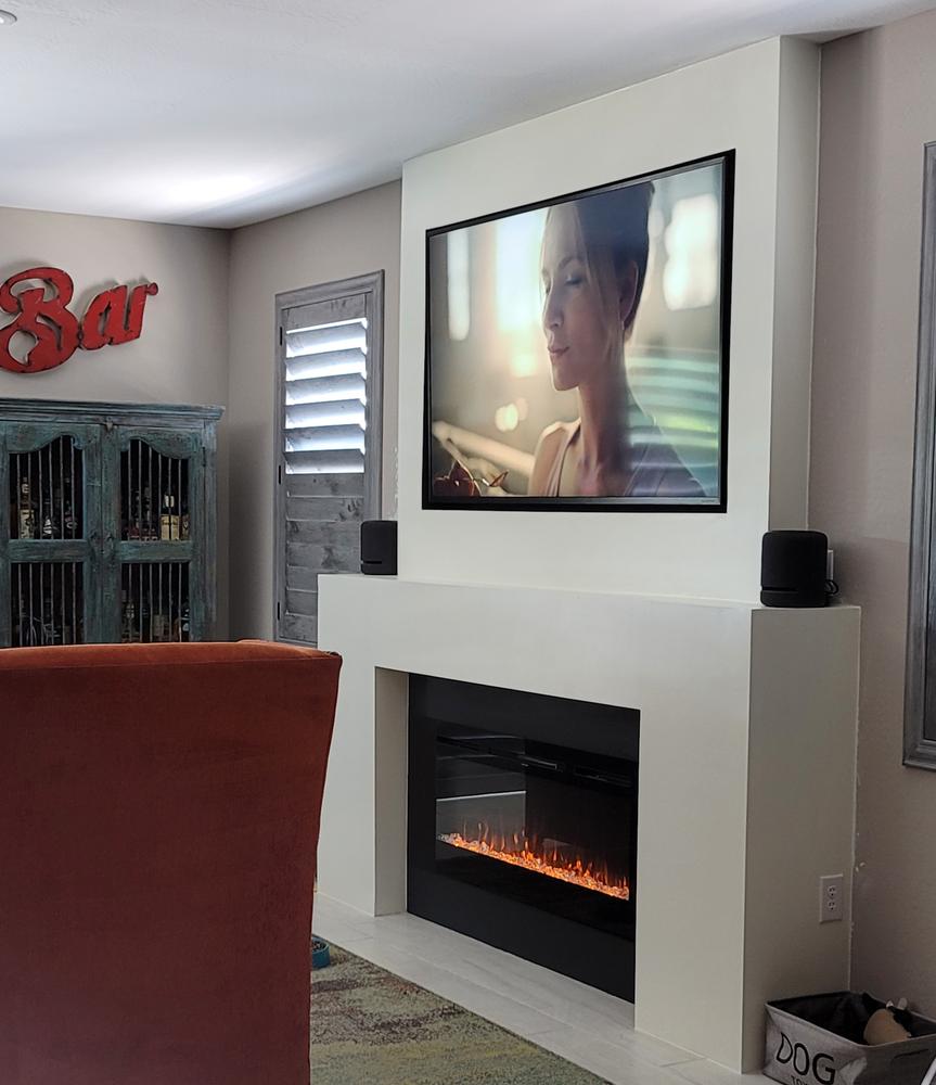 The Sideline 60 Inch Recessed Smart Electric Fireplace 80011 - Customer Photo From Joe Conte