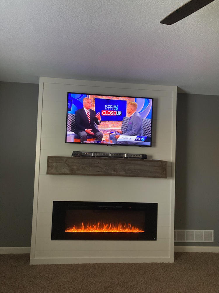 The Sideline 60 Inch Recessed Smart Electric Fireplace 80011 - Customer Photo From Randy Porepp