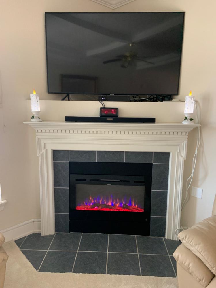 The Sideline 36 Inch Recessed Smart Electric Fireplace 80014 - Customer Photo From Marlin Keller
