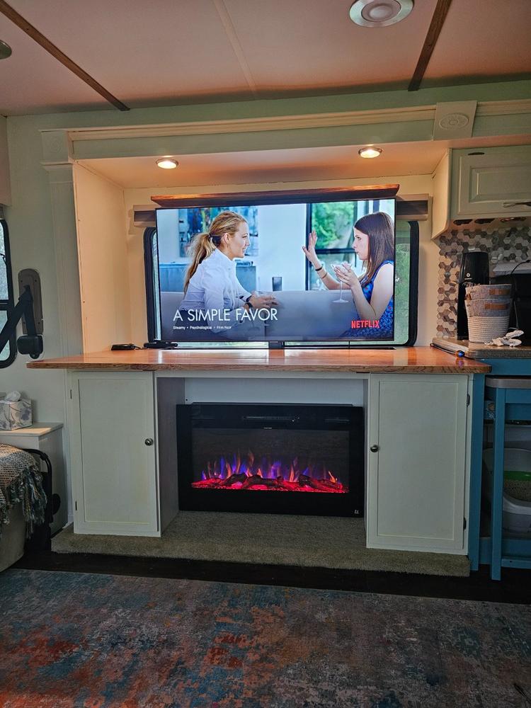 The Sideline 36 Inch Recessed Smart Electric Fireplace 80014 - Customer Photo From Jason Kramer