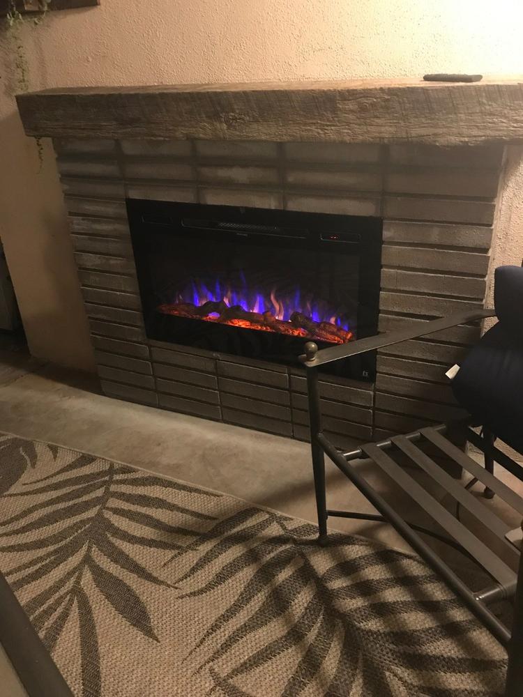 The Sideline Refurbished 36 Inch Recessed Electric Fireplace 80014 - Customer Photo From Richard P. Schutte