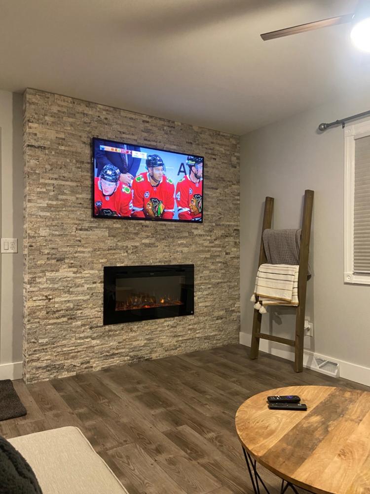 The Sideline 40 Inch Recessed Smart Electric Fireplace 80027 - Customer Photo From Allison Splinter 