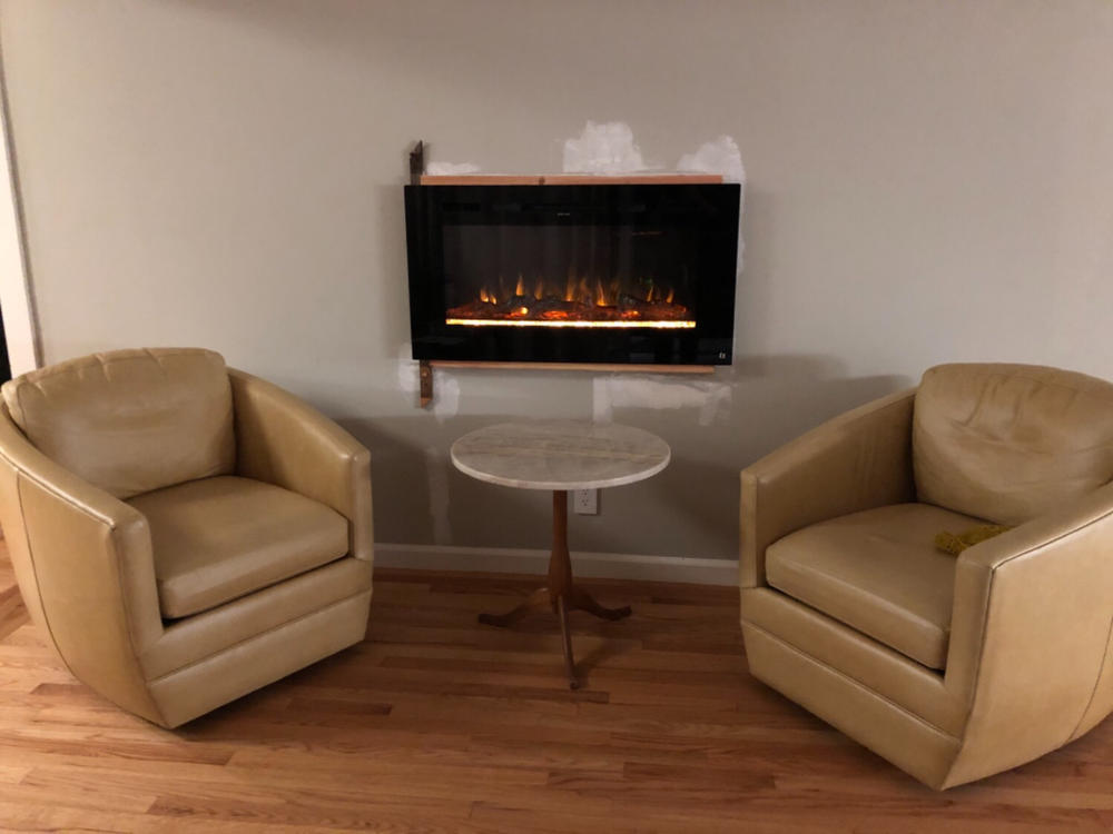 The Sideline 40 Inch Recessed Smart Electric Fireplace 80027 - Customer Photo From Julie Hatcher