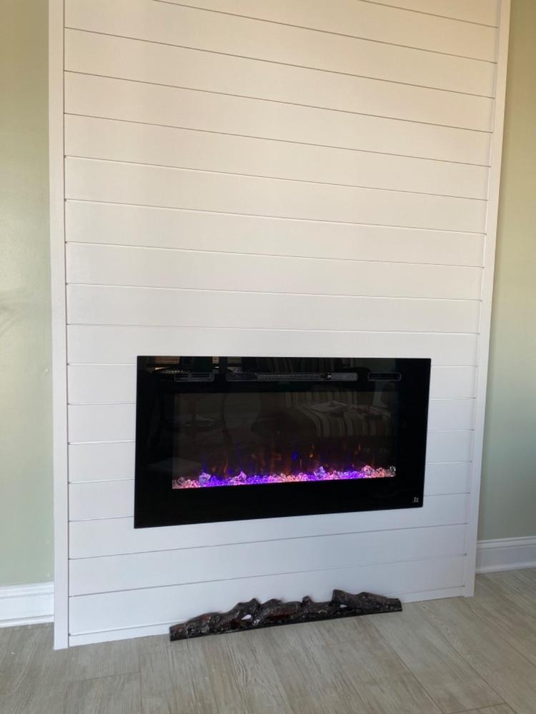 The Sideline 40 Inch Recessed Smart Electric Fireplace 80027 - Customer Photo From Bill Hidek