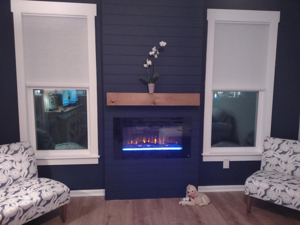 The Sideline 40 Inch Recessed Smart Electric Fireplace 80027 - Customer Photo From Sheryl Bradley