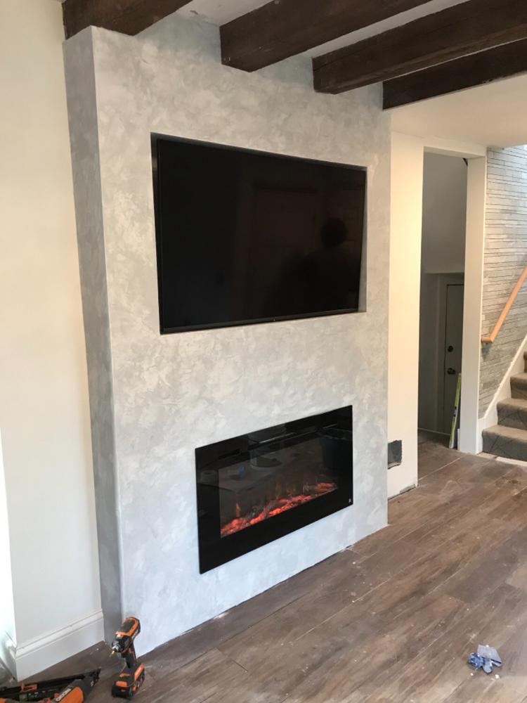The Sideline 40 Inch Recessed Smart Electric Fireplace 80027 - Customer Photo From ania melby