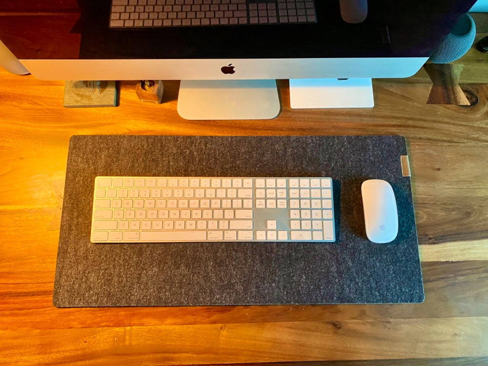 Oakywood Felt and Cork Desk Mat, Light Grey