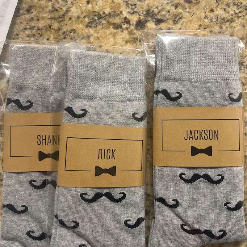 Grey Mustache Socks | Men