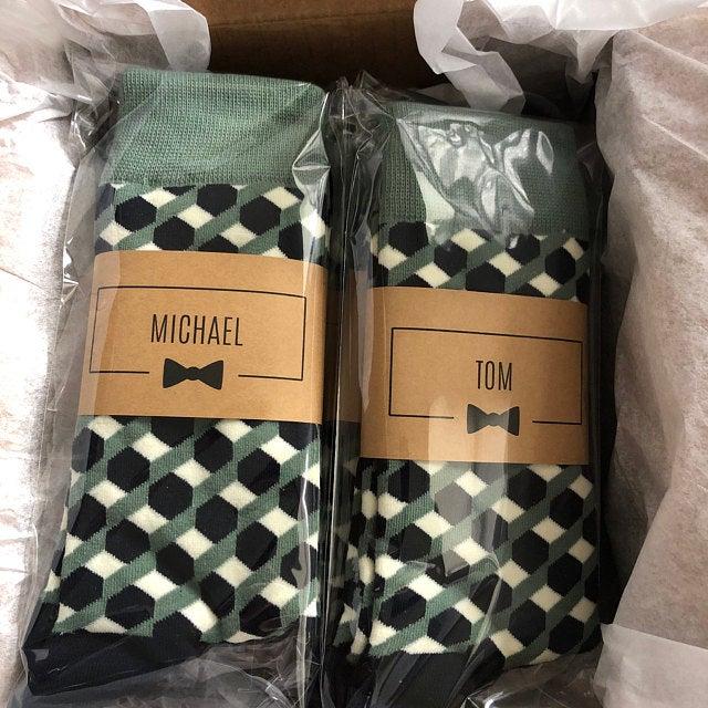Green & Dark Navy Funky Socks | Men