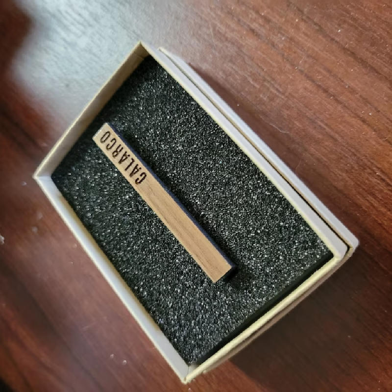 Personalized Tie Clip | Walnut Wood - Customer Photo From Micheal Calarco