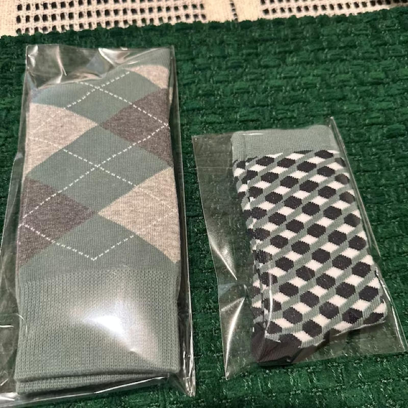 Sage Green & Grey Argyle Socks | Men